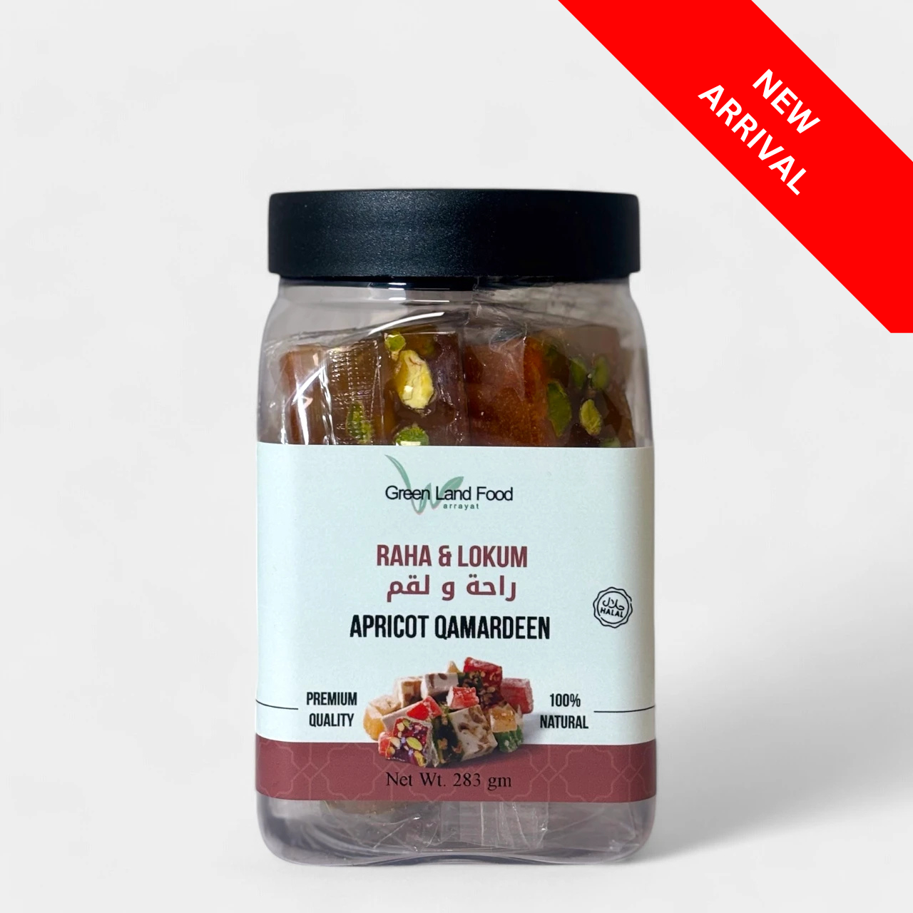 Raha & Lokum Apricot Qamardeen w/ Pistachio - 12 x 283 gm