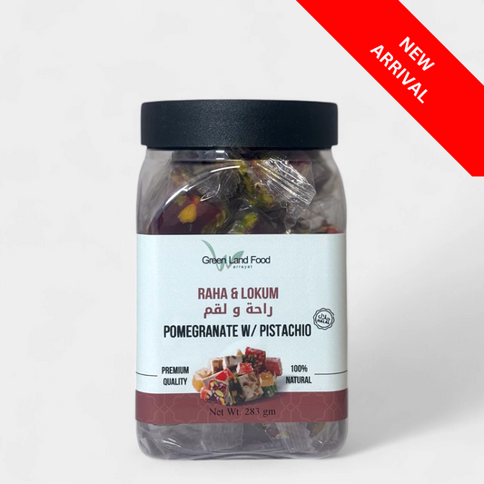 Raha & Lokum Pomegranate w/ Pistachio Covered  - 12 x 283 gm