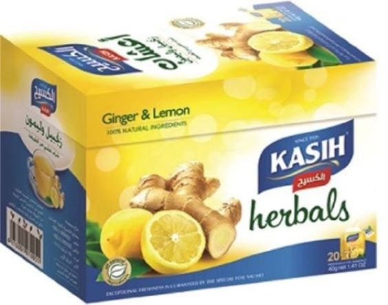 شاي الأعشاب بالزنجبيل والليمون وشاى الليمون والأعشاب